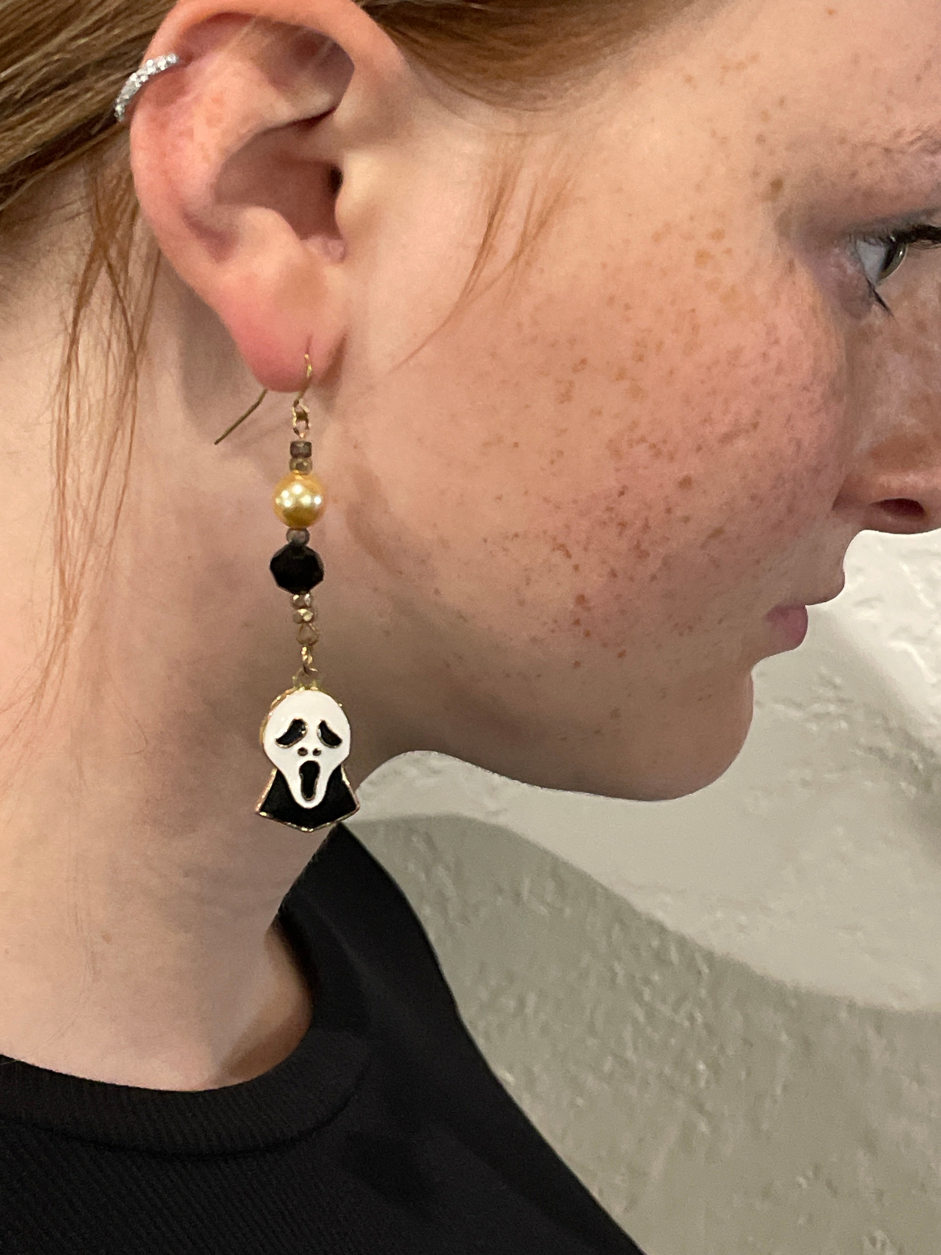 Ghost Face- Scream Earrings- Pair