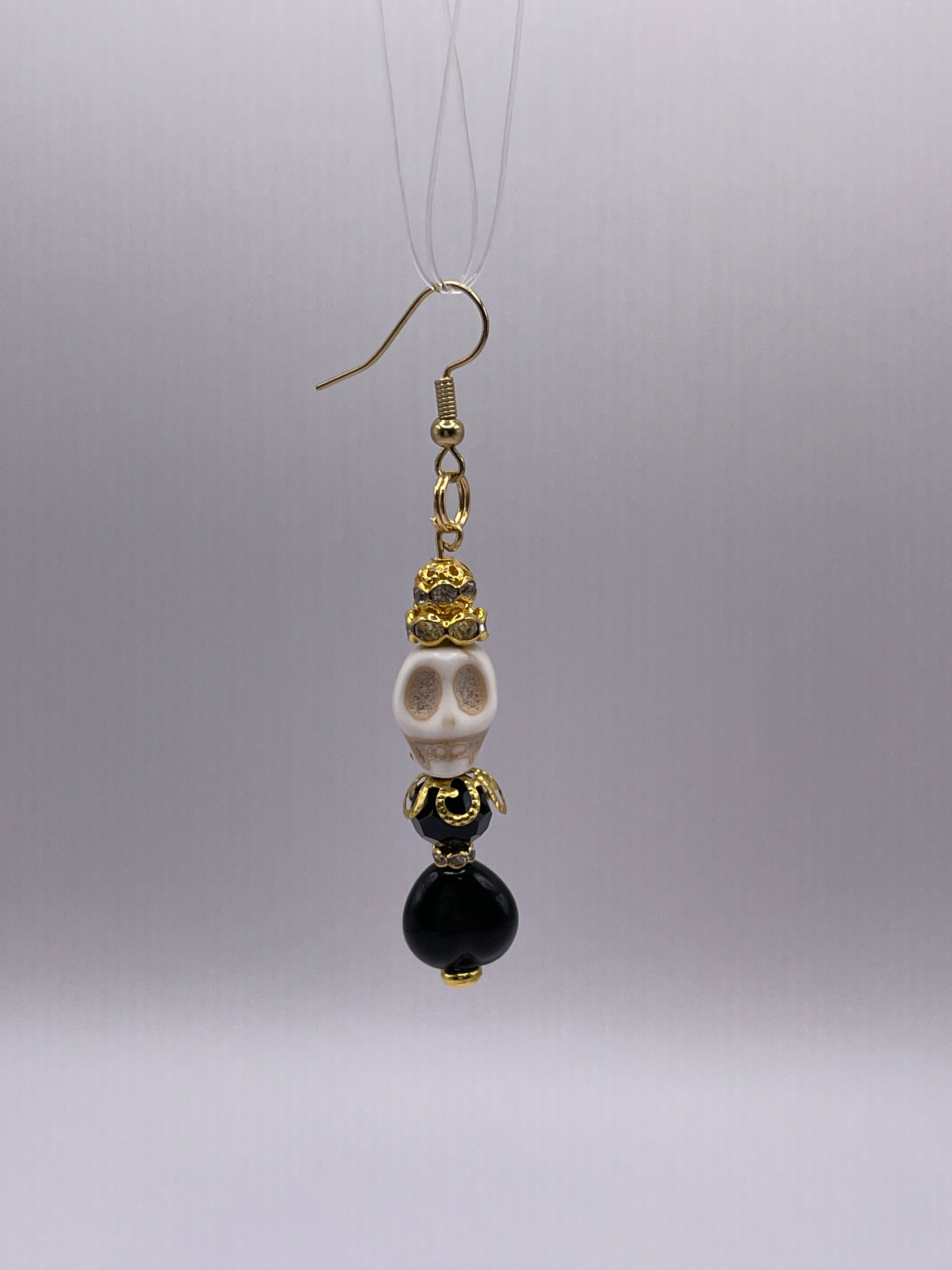 Halloween Gold- SINGLE- Skull Earring