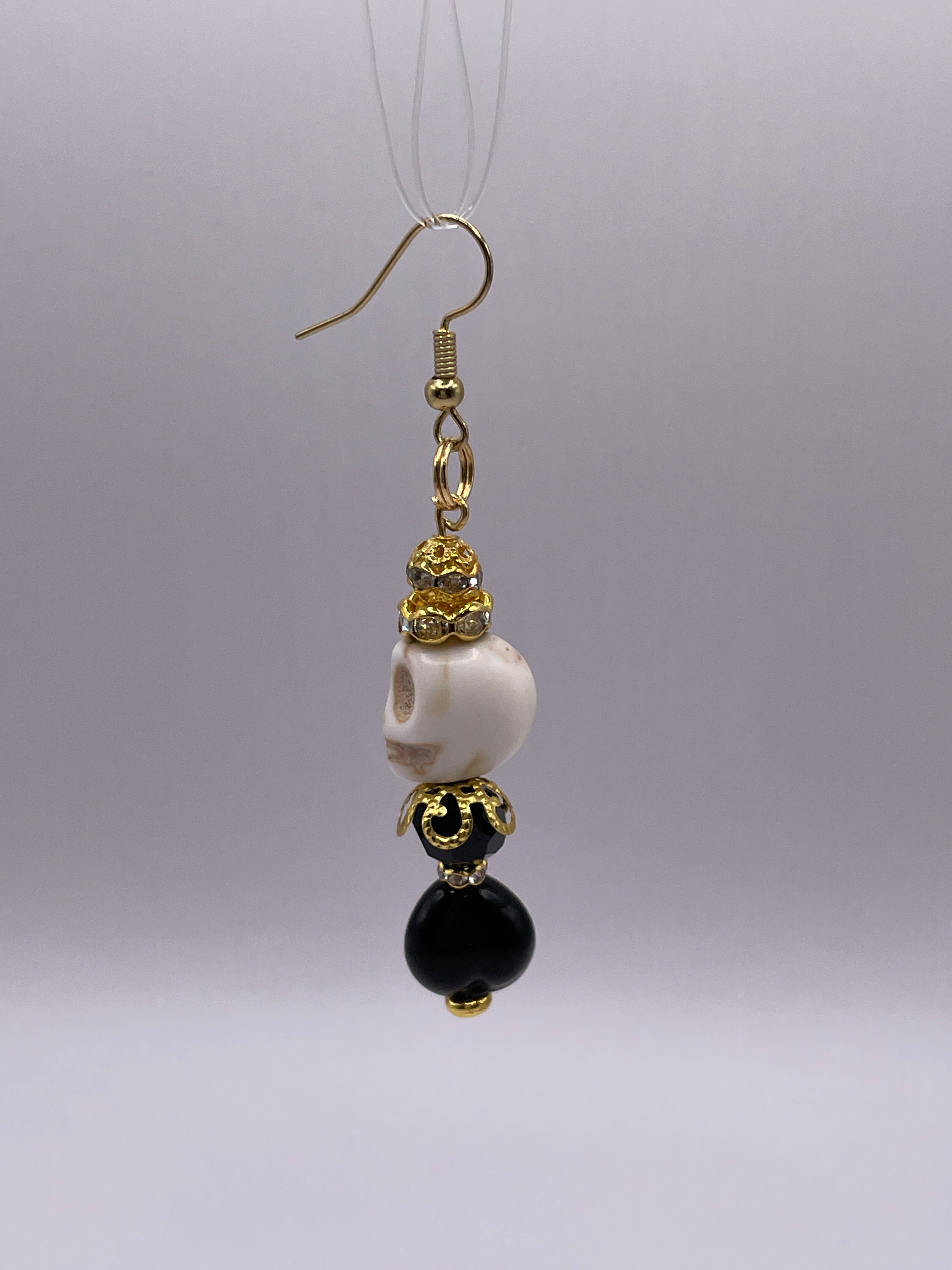 Halloween Gold- SINGLE- Skull Earring